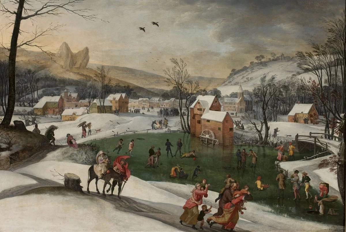 Paesaggio invernale con la Fuga in Egitto